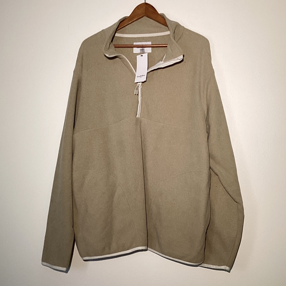 Goodfellow Tan Zip Up Sweater with Knit Texture